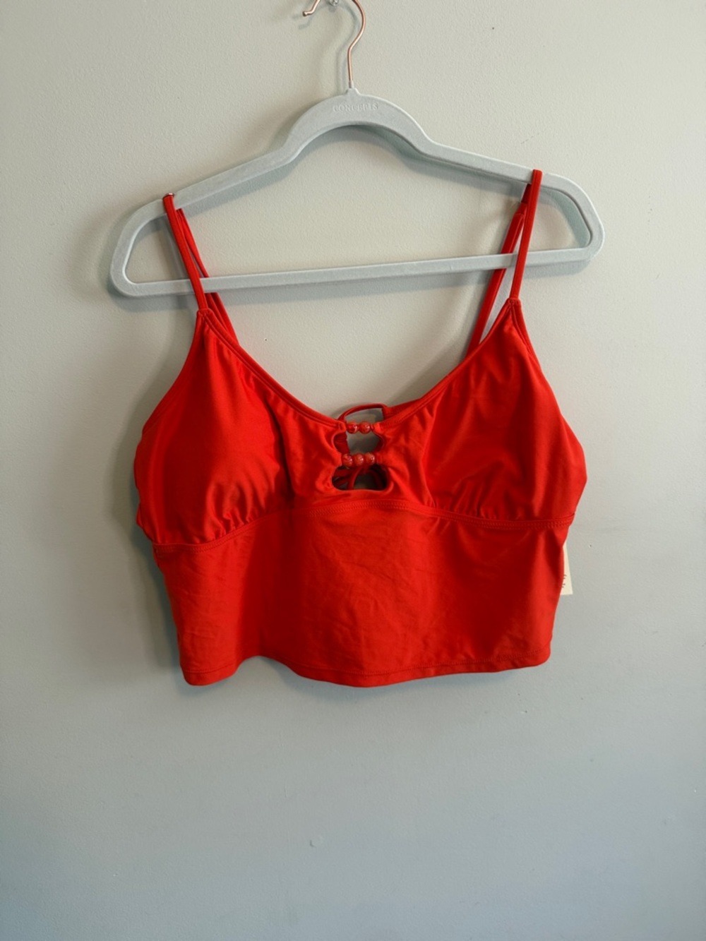 NWT - Vibrant Red Tankini Swim Top